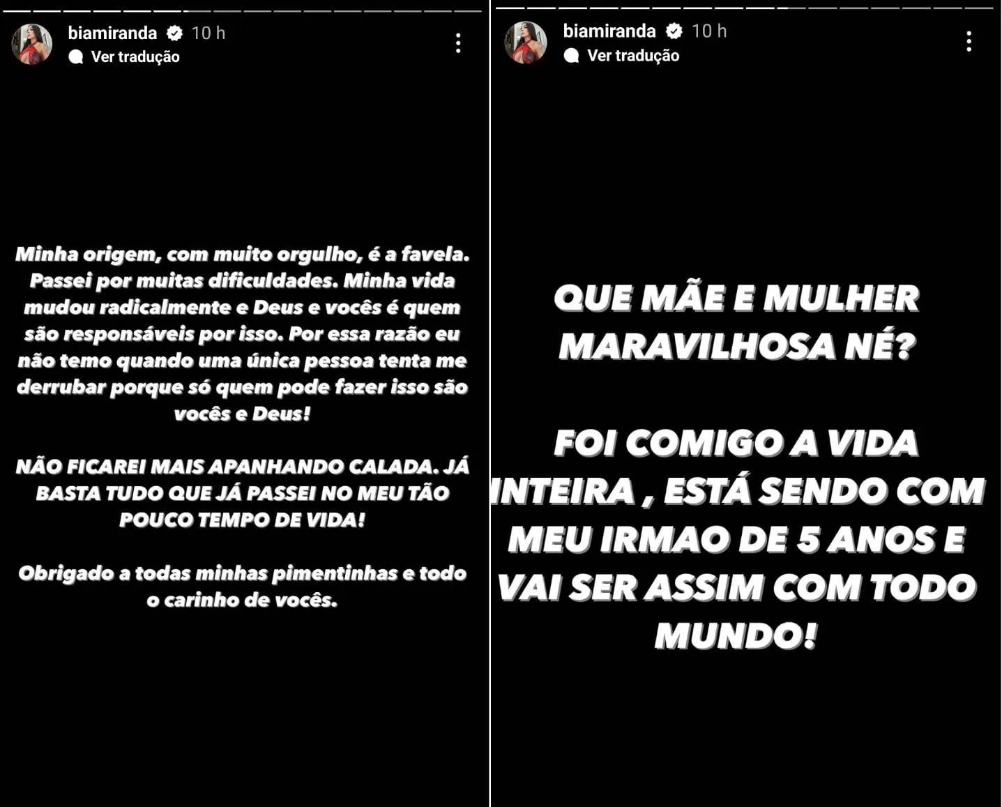 A jovem afirma que não ficará mais calada