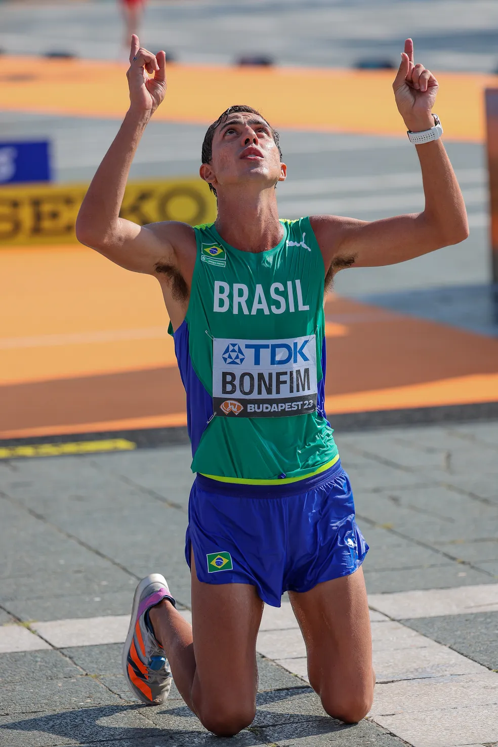 Caio Bonfim foi bronze na prova da Marcha Atlética de 20Km, mas não repetiu o feito nos 35Km