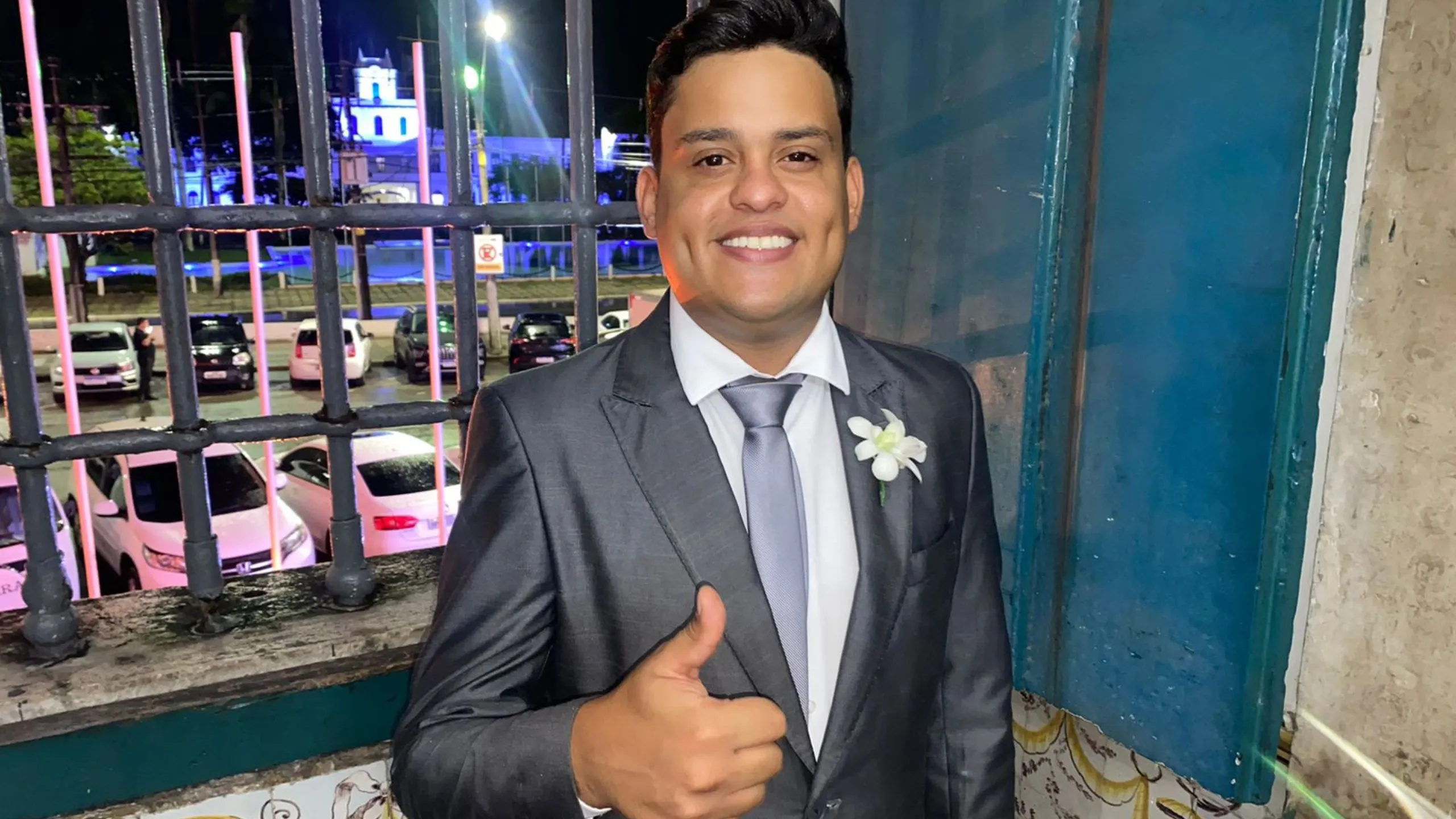 Thiago Aquino foi um dos padrinhos do casamento