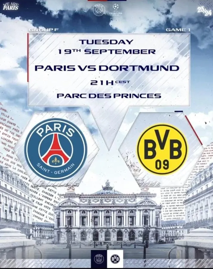 PSG e Dortmund se enfrentam às 16h