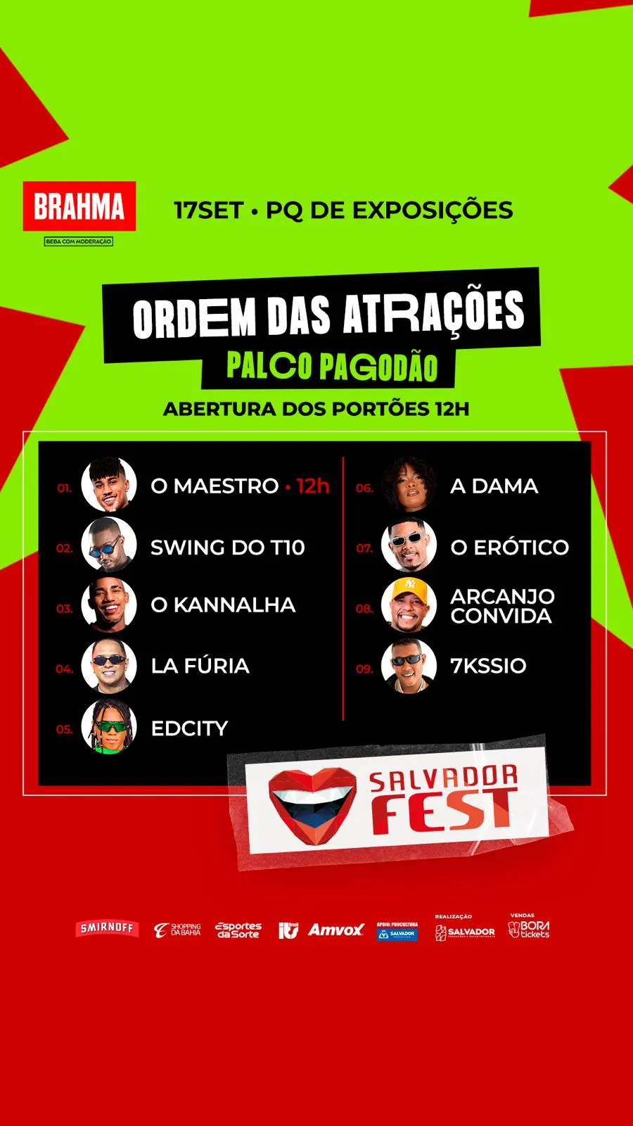 Imagem ilustrativa da imagem Confira a ordem das atrações do Salvador Fest