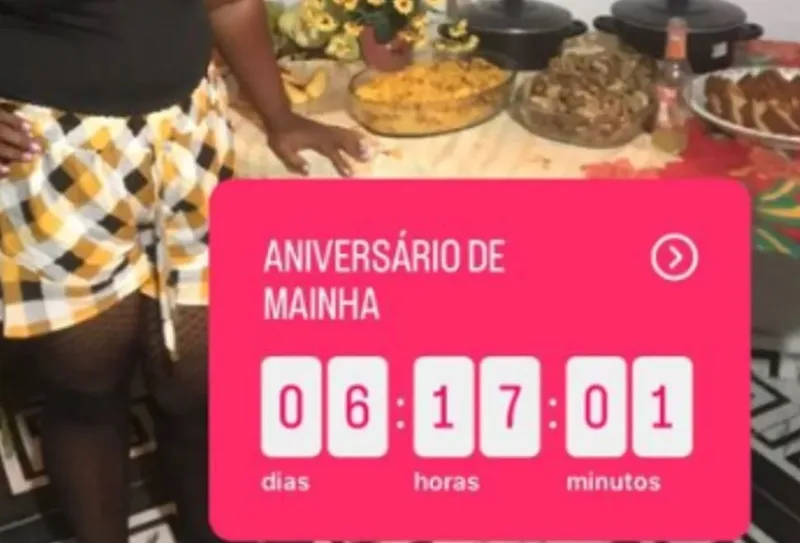 A jovem, de 19 anos de idade, no entanto, eternizou o “aniversário de mainha” na internet