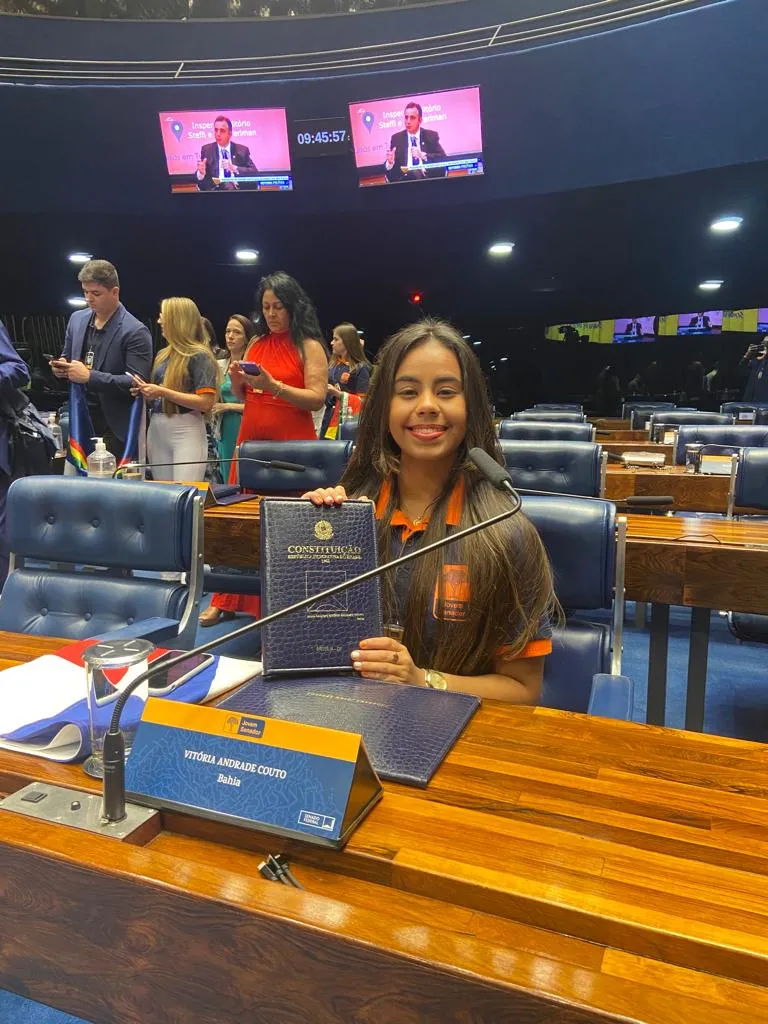 Imagem ilustrativa da imagem Estudante de Ibiassucê é eleita presidenta do programa Jovem Senador