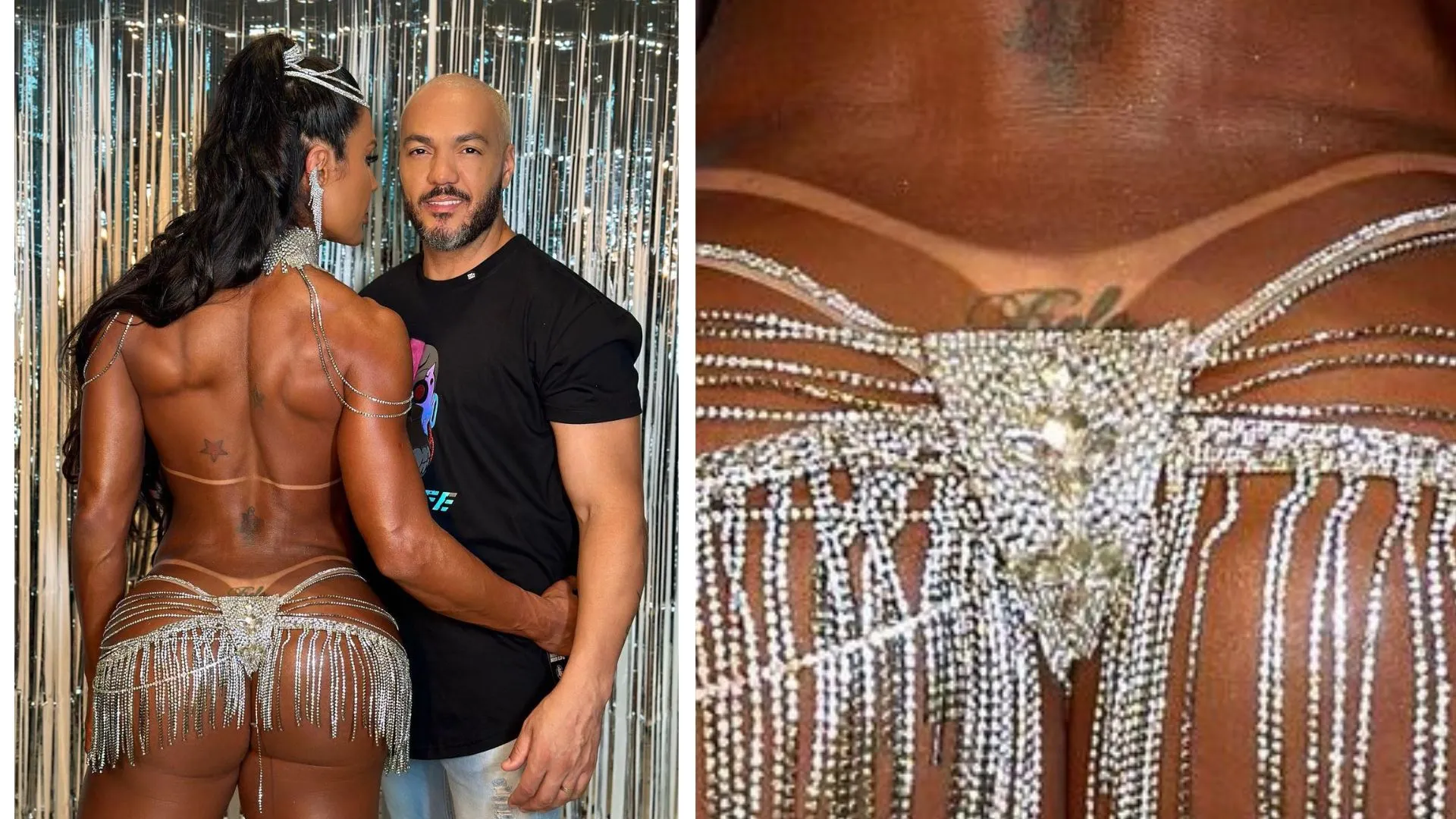 Gracyanne homenageou Belo com uma tatuagem íntima