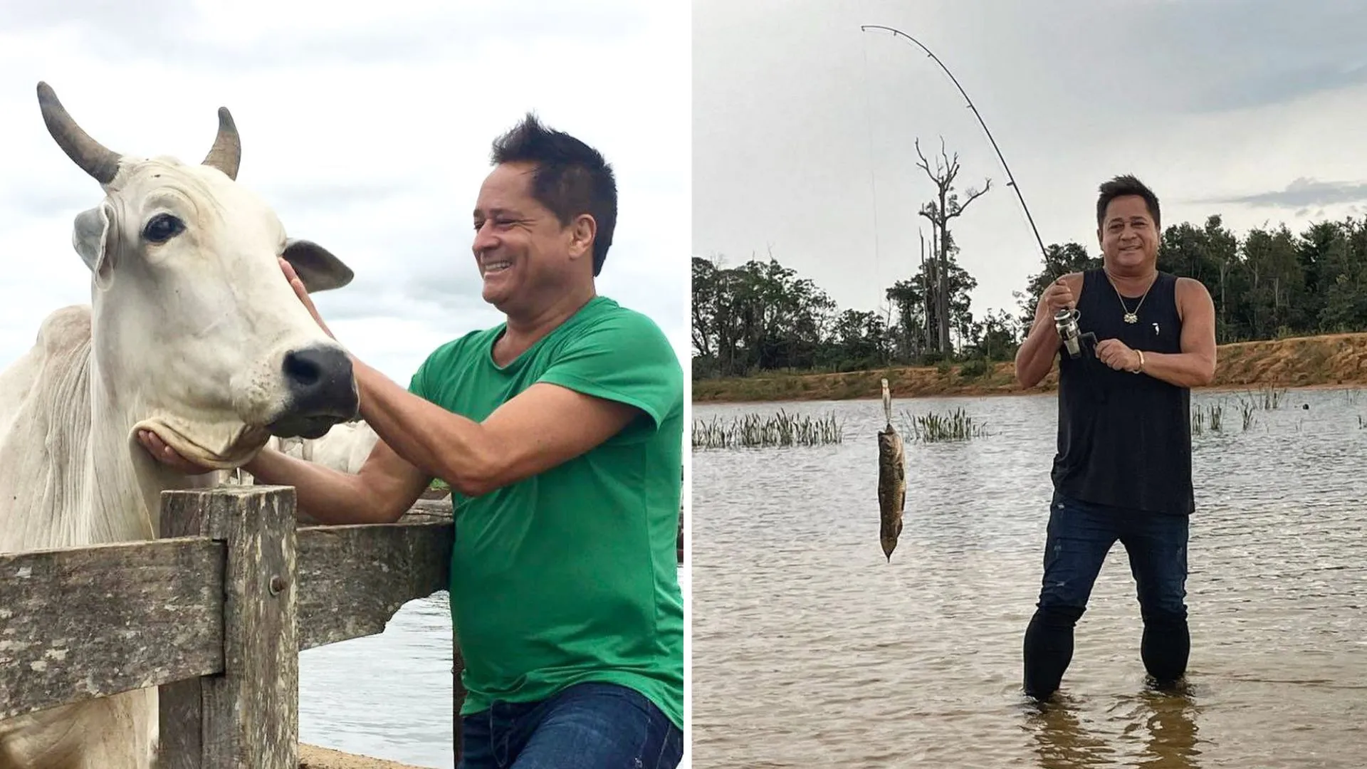 A Fazenda Talismã tem criação de gado e até um lago