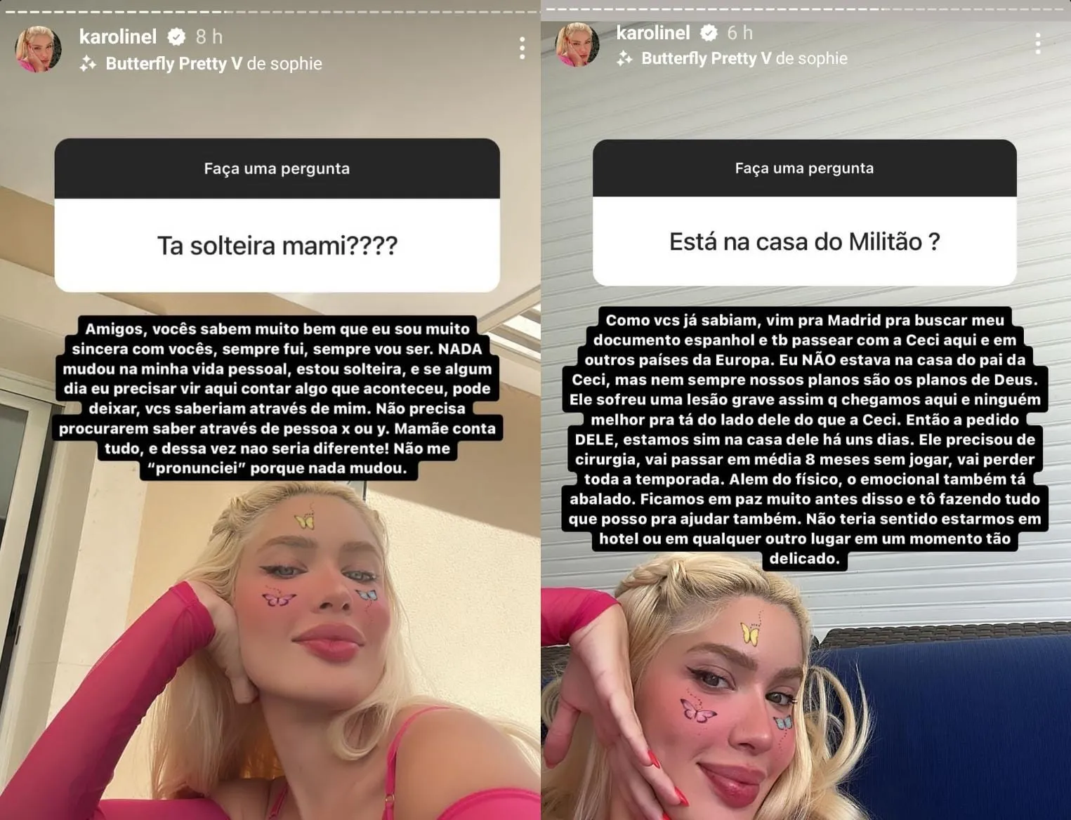 Influenciadora usou o seu perfil do Instagram para negar boatos