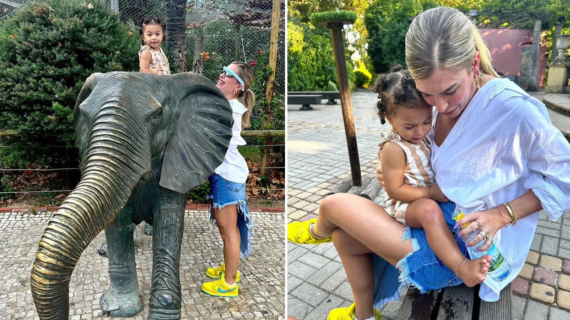Liz visitou um zoológico em Portugal
