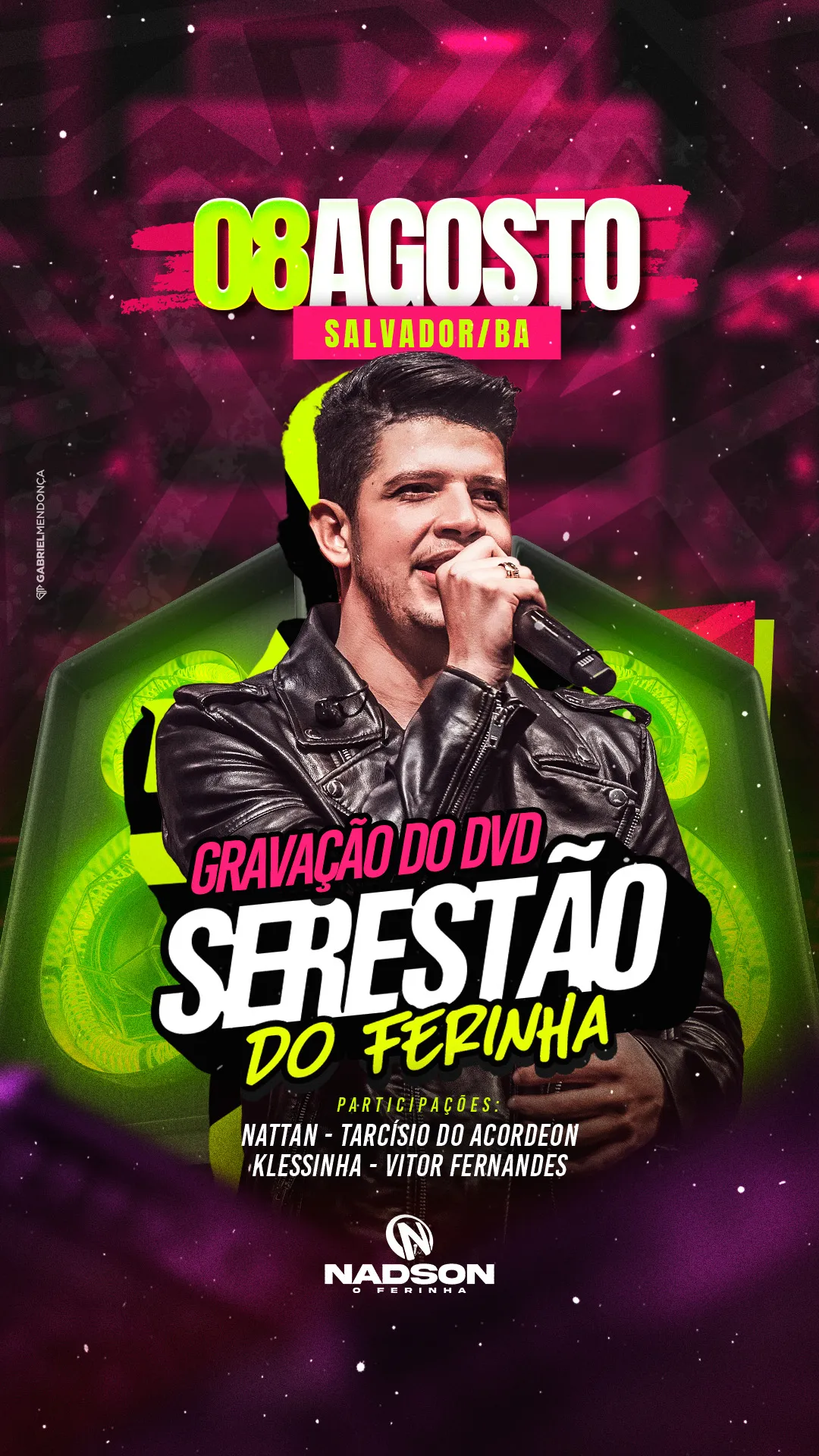 Nadson ferinha grava DVD em Salvador