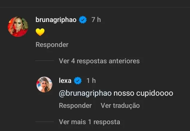 Interação entre Lexa e Bruna Griphao