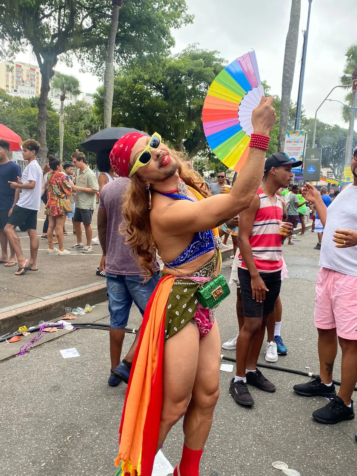Samuel Alviz, participante da 20ª Parada do Orgulho LGBTQIA+ da Bahia
