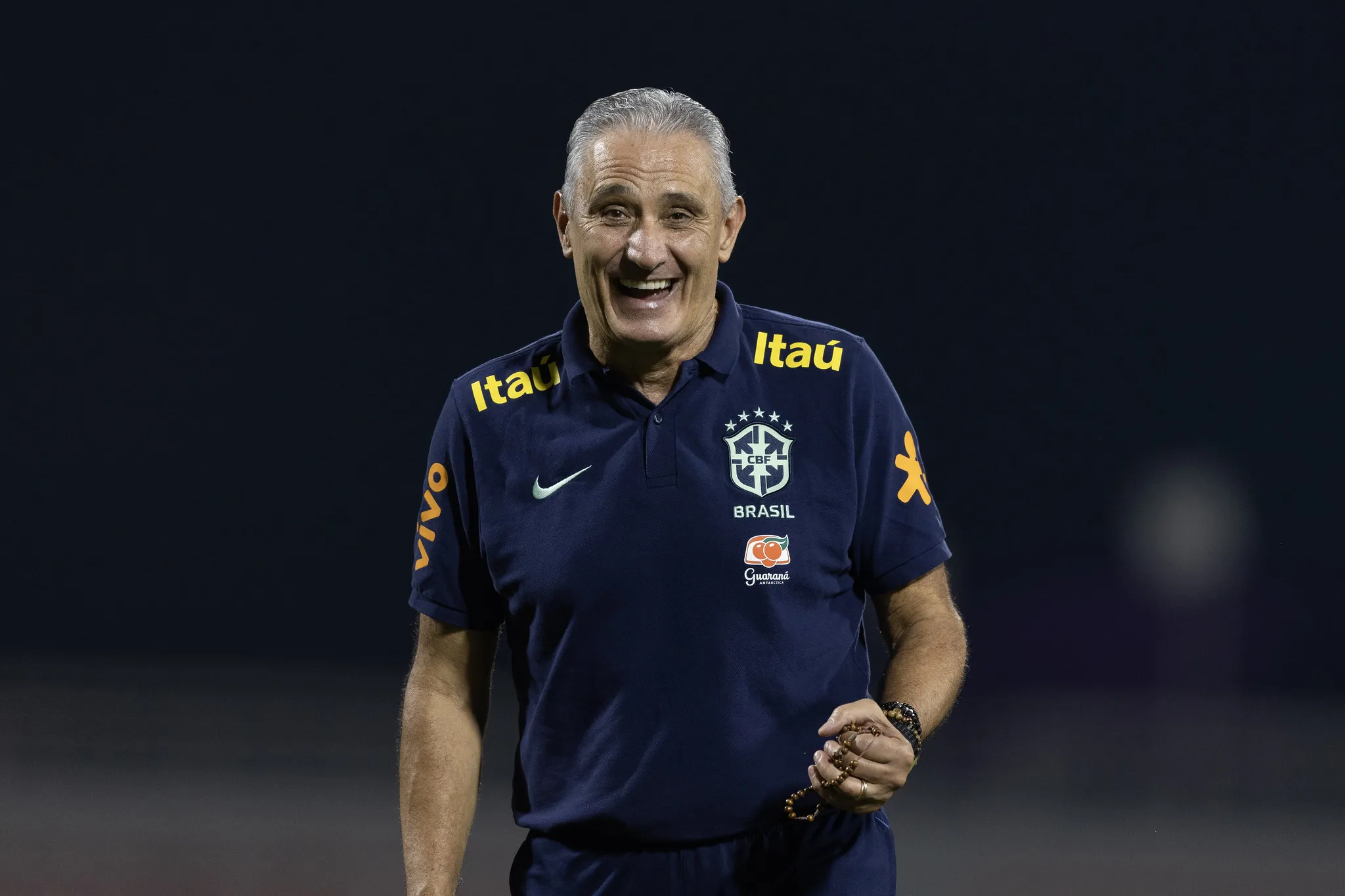 Tite em treino da Seleção Brasileira