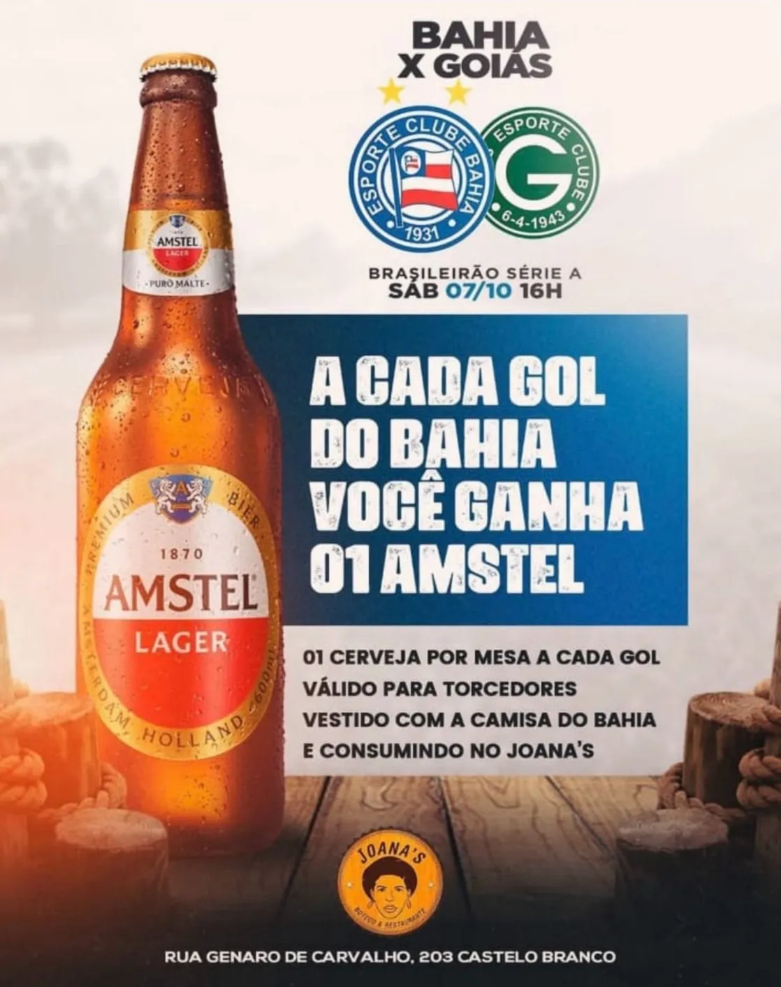 Banner da promoção de gols