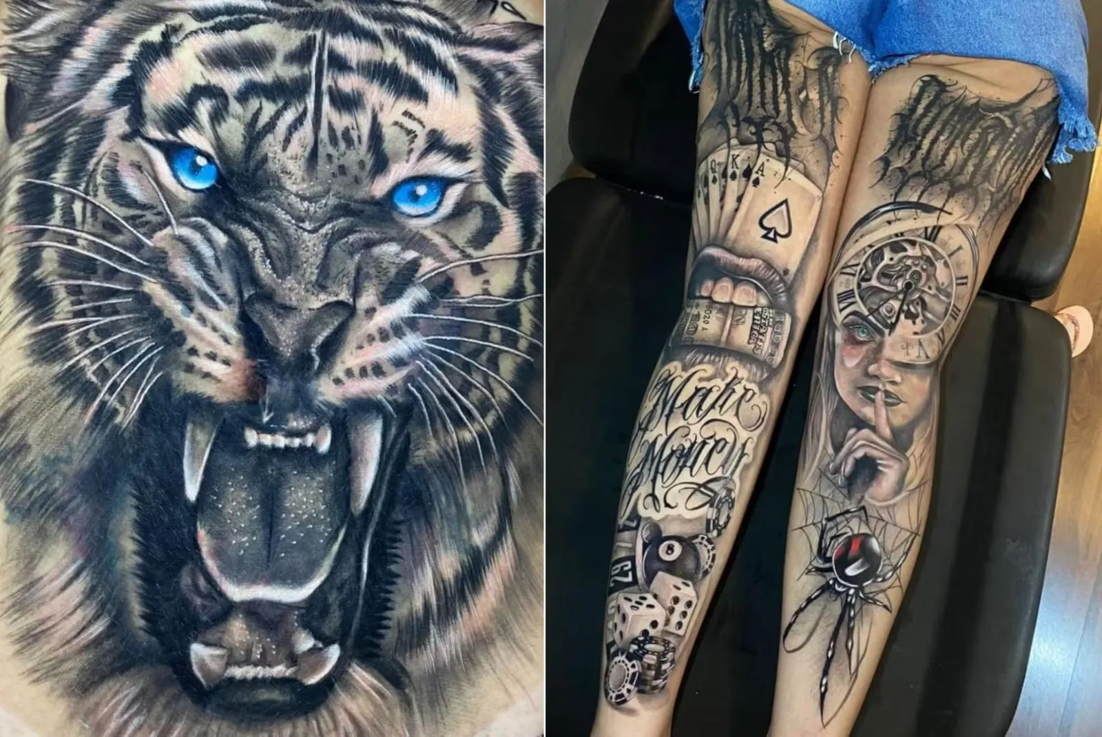 Urach cobriu toda a sua barriga e parte de trás das pernas