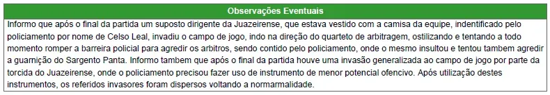 Imagem ilustrativa da imagem Árbitro registra em súmula insultos e invasão no estádio Adautão