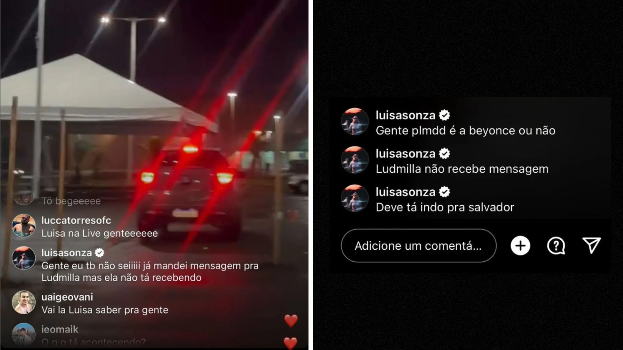 Luísa Sonza 'surta' na live sobre Beyoncé em Salvador