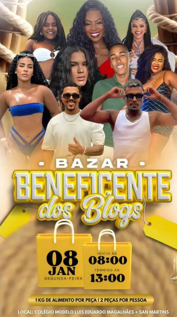 Imagem ilustrativa da imagem Blogueiros fazem bazar beneficente para ajudar instituição de caridade