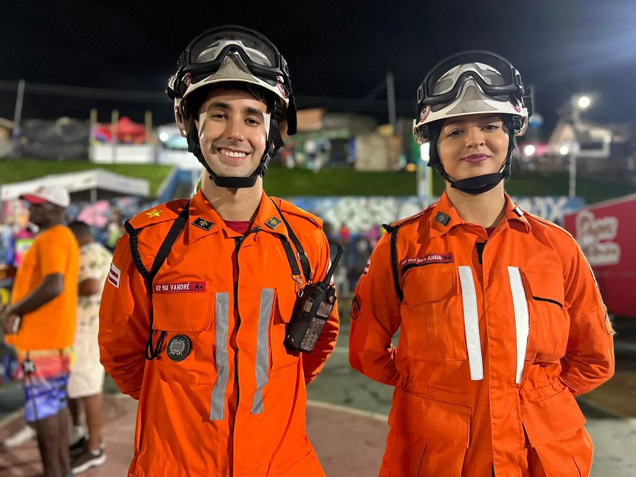 Bombeiros presentes no Campo da Pronaica