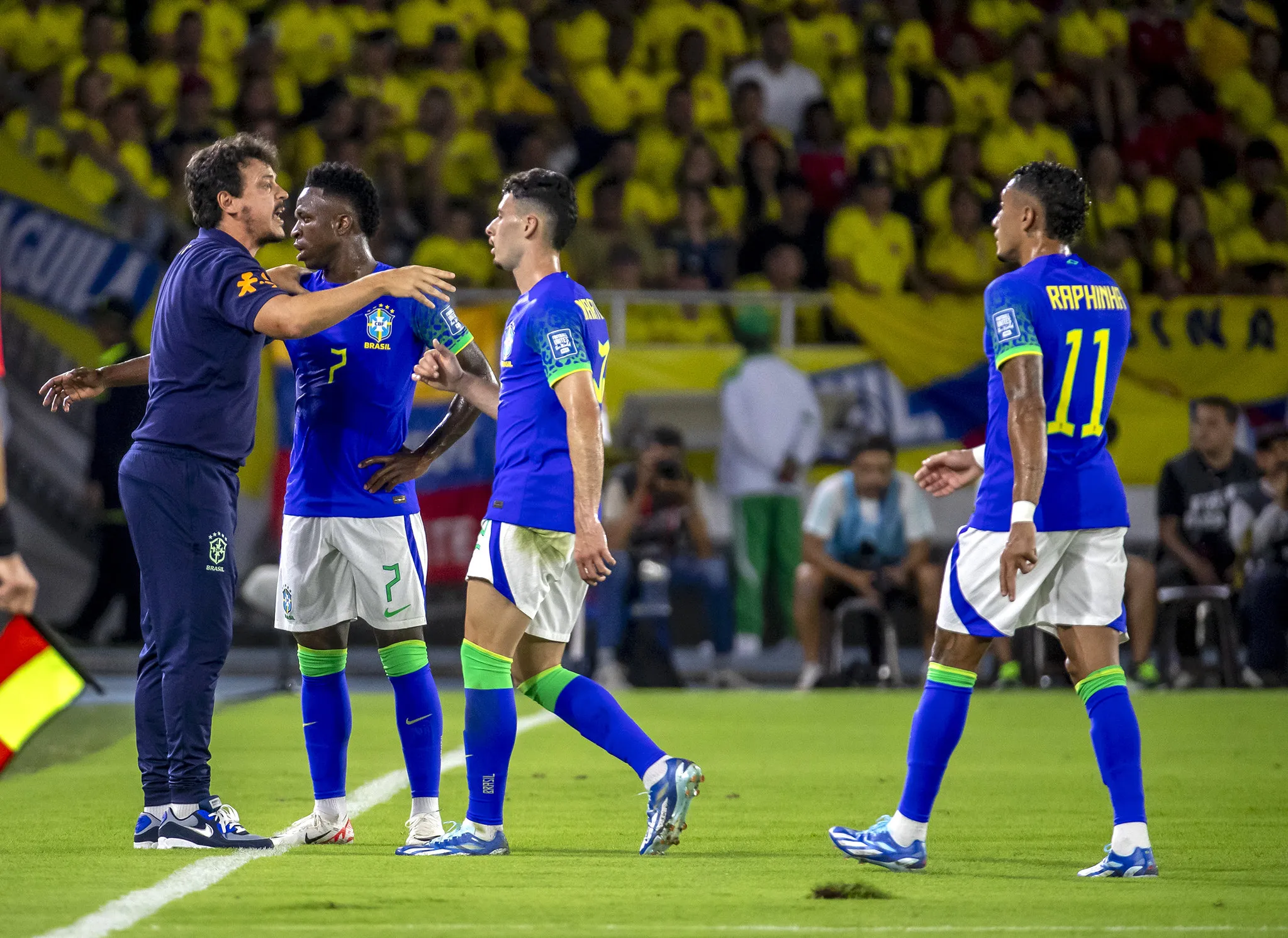 Diniz orienta jogadores da Seleção