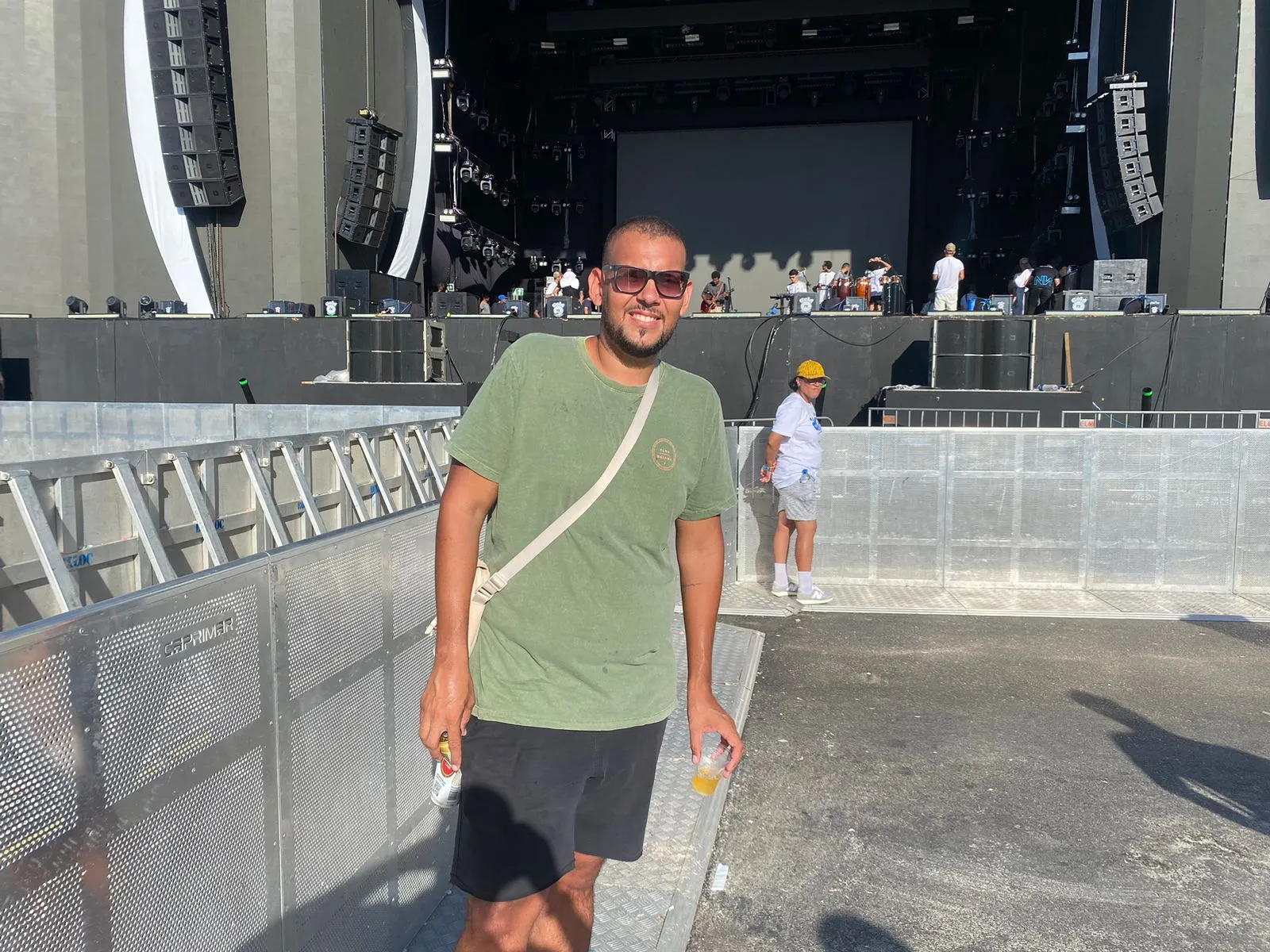 Danilo Caliu acompanhou a passagem de som da Família Gil