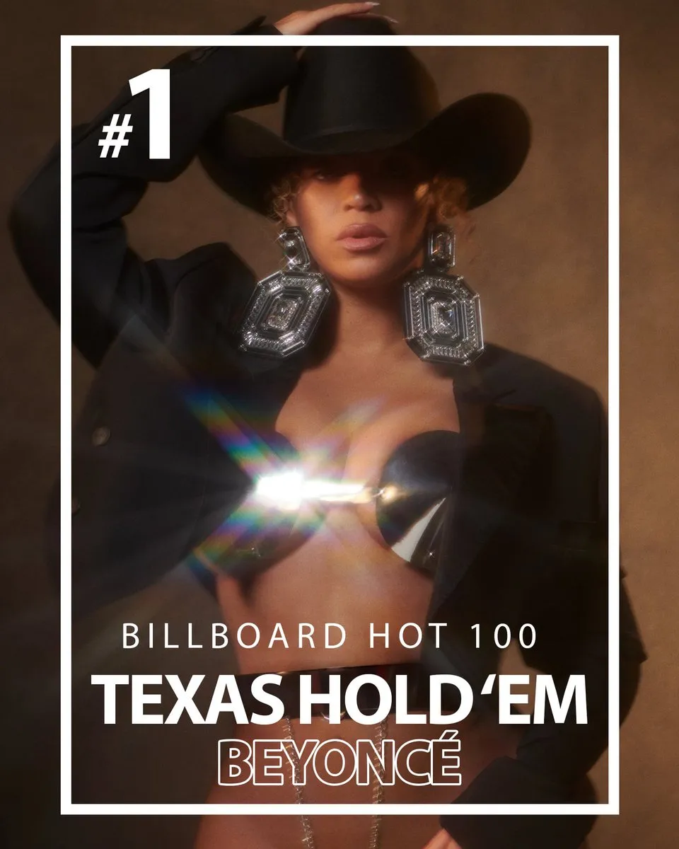 "Texas Hold 'Em" está em primeiro lugar no top 100 da Billboard