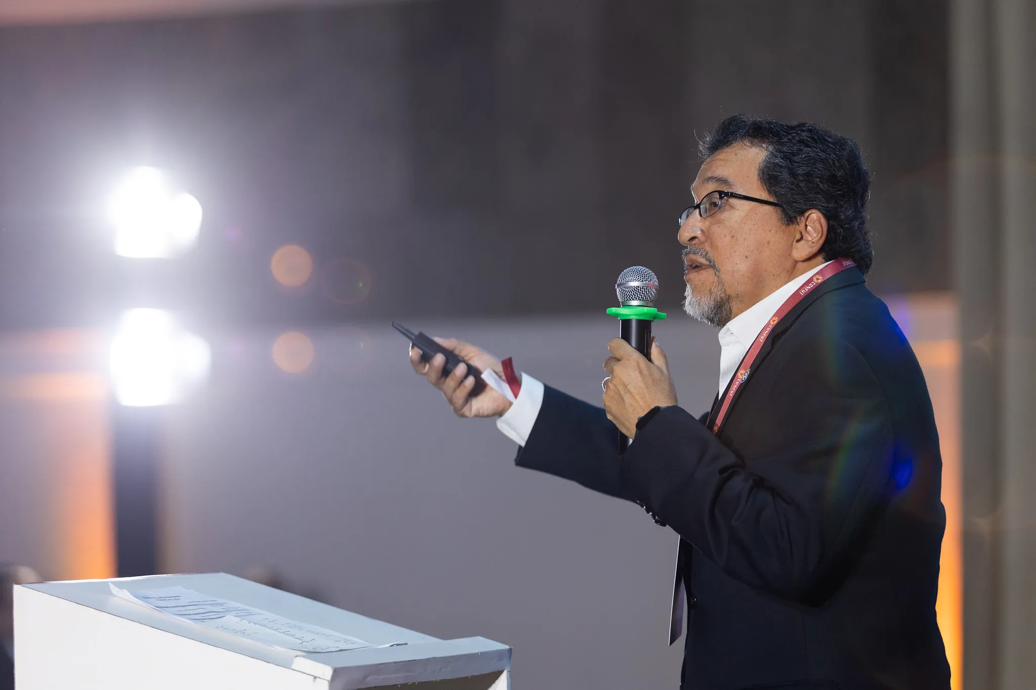 Raul Aguirre, dirigente do Bahia, durante palestra