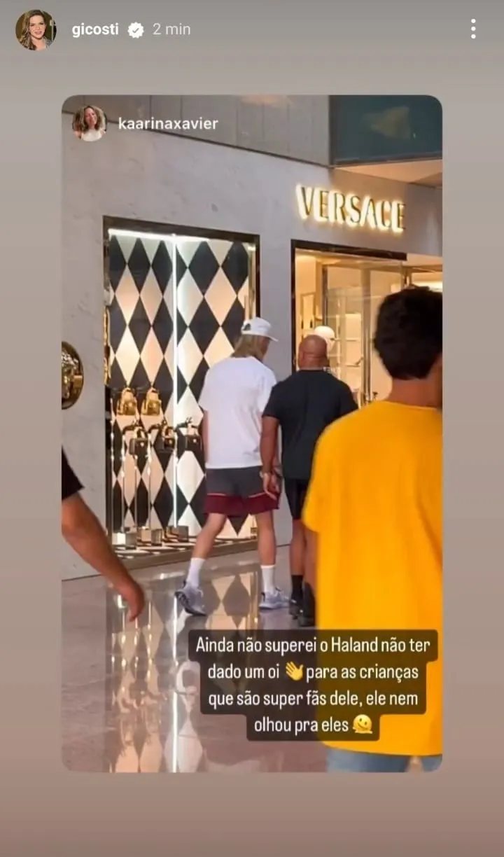 Haaland em shopping na Arábia Saudita