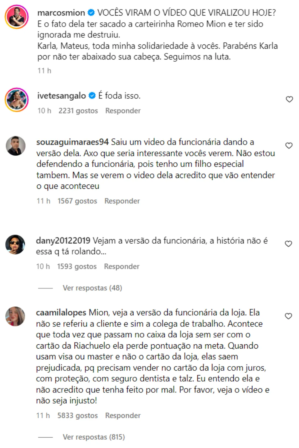 Seguidores do apresentador saíram em defesa da ex-funcionária