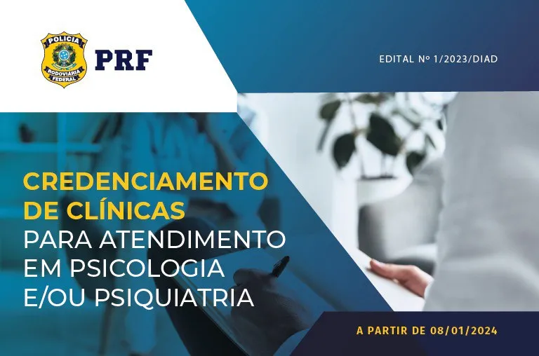 Imagem ilustrativa da imagem PRF lança edital para credenciamento de psicólogos e psiquiatras