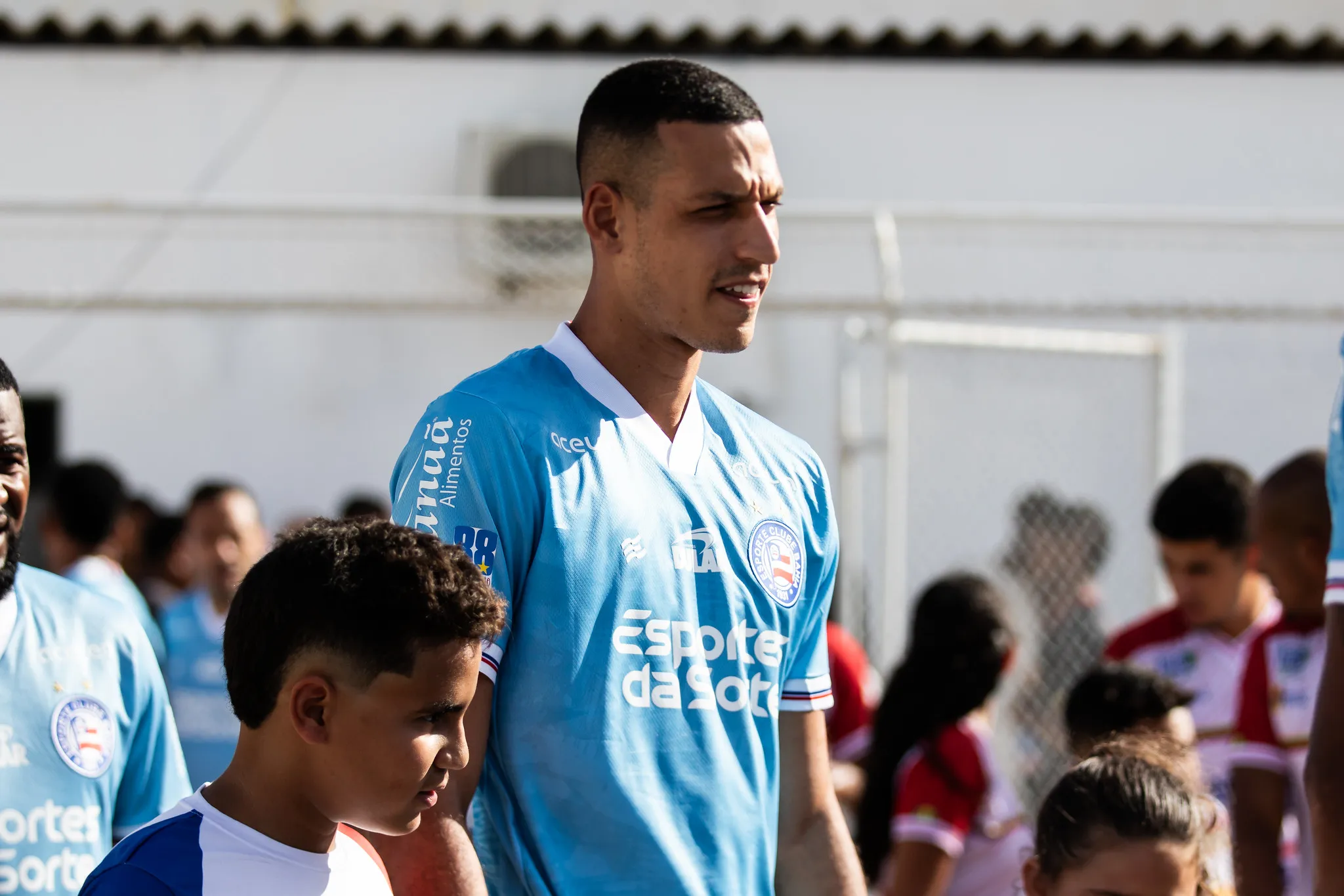 Gabriel Xavier antes do início da partida contra o Cancão de Fogo