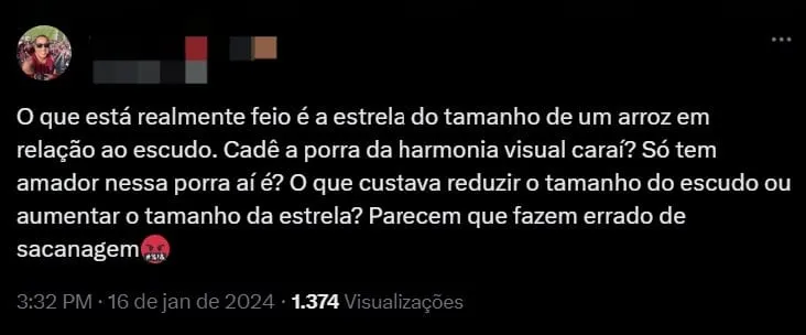 Outro torcedor rubro-negro sugeriu mudanças