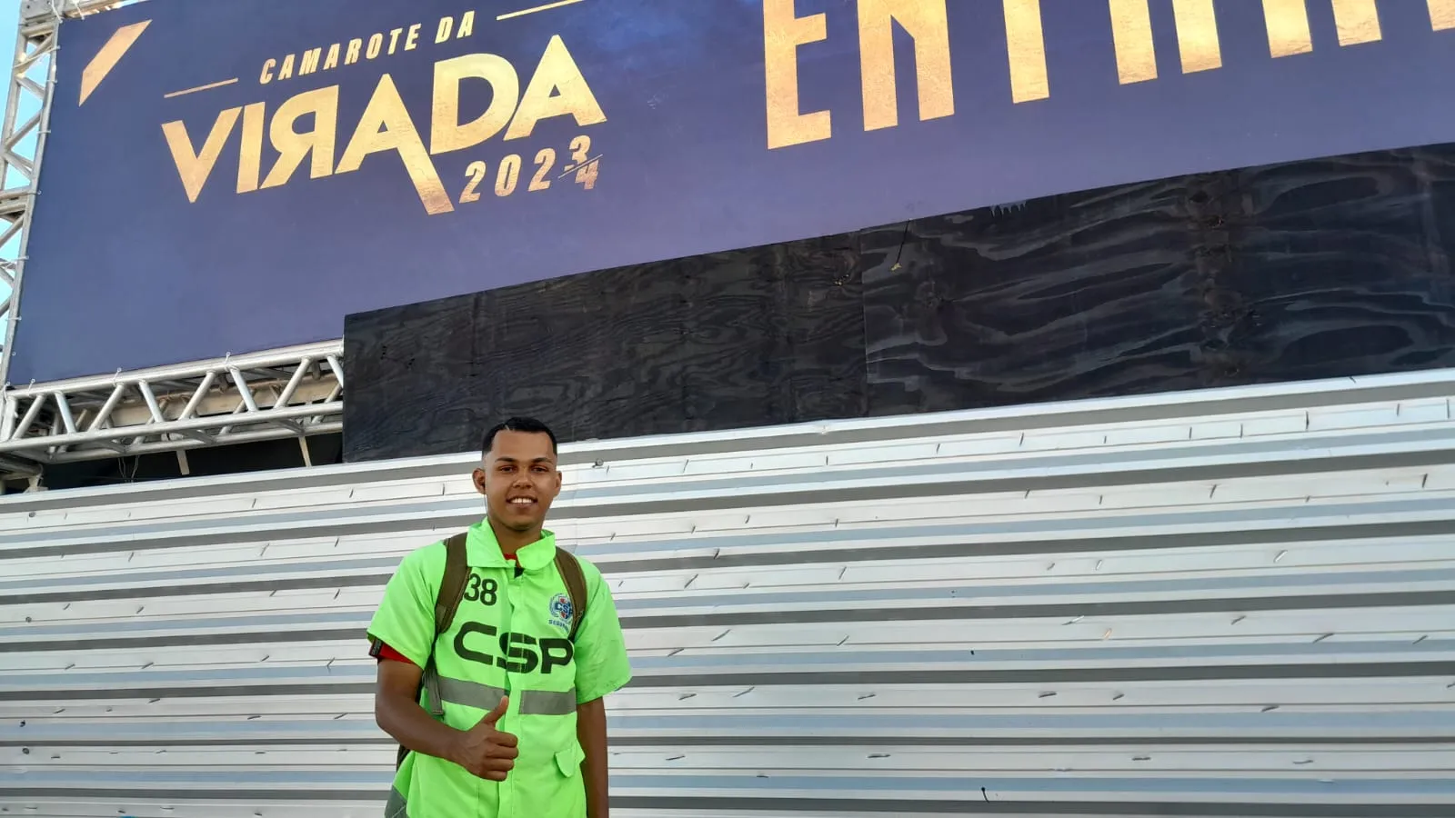 Jovem Wesley de Souza, de 22 anos, ficou responsável pela segurança do Festival