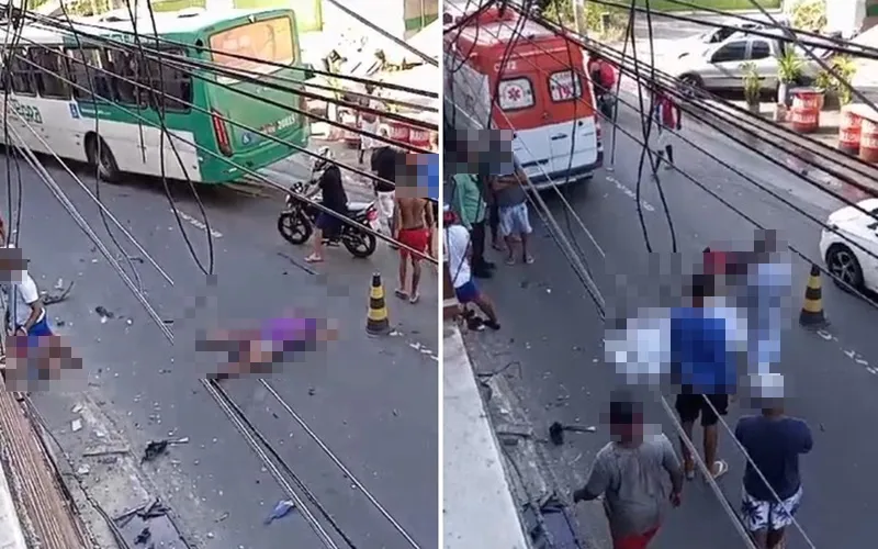 Pelo menos duas pessoas ficaram feridas devido ao acidente em Salvador