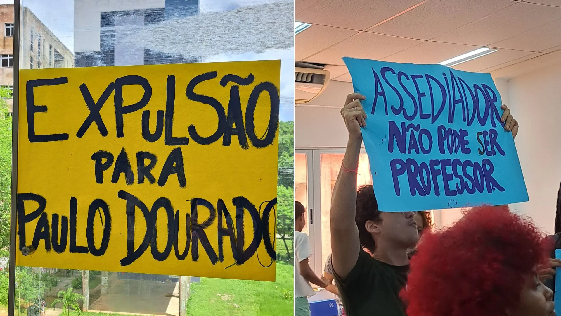 Protesto contra professor realizado na UFBA