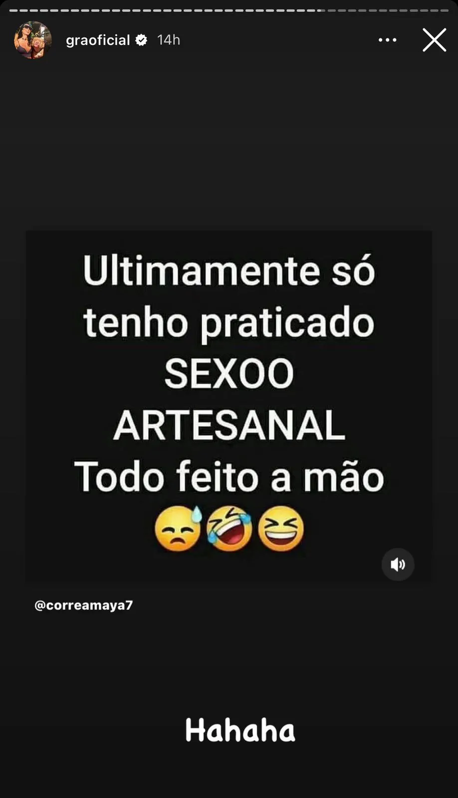 Musa fitness compartilhou um meme que revela como anda sua vida sexual atualmente