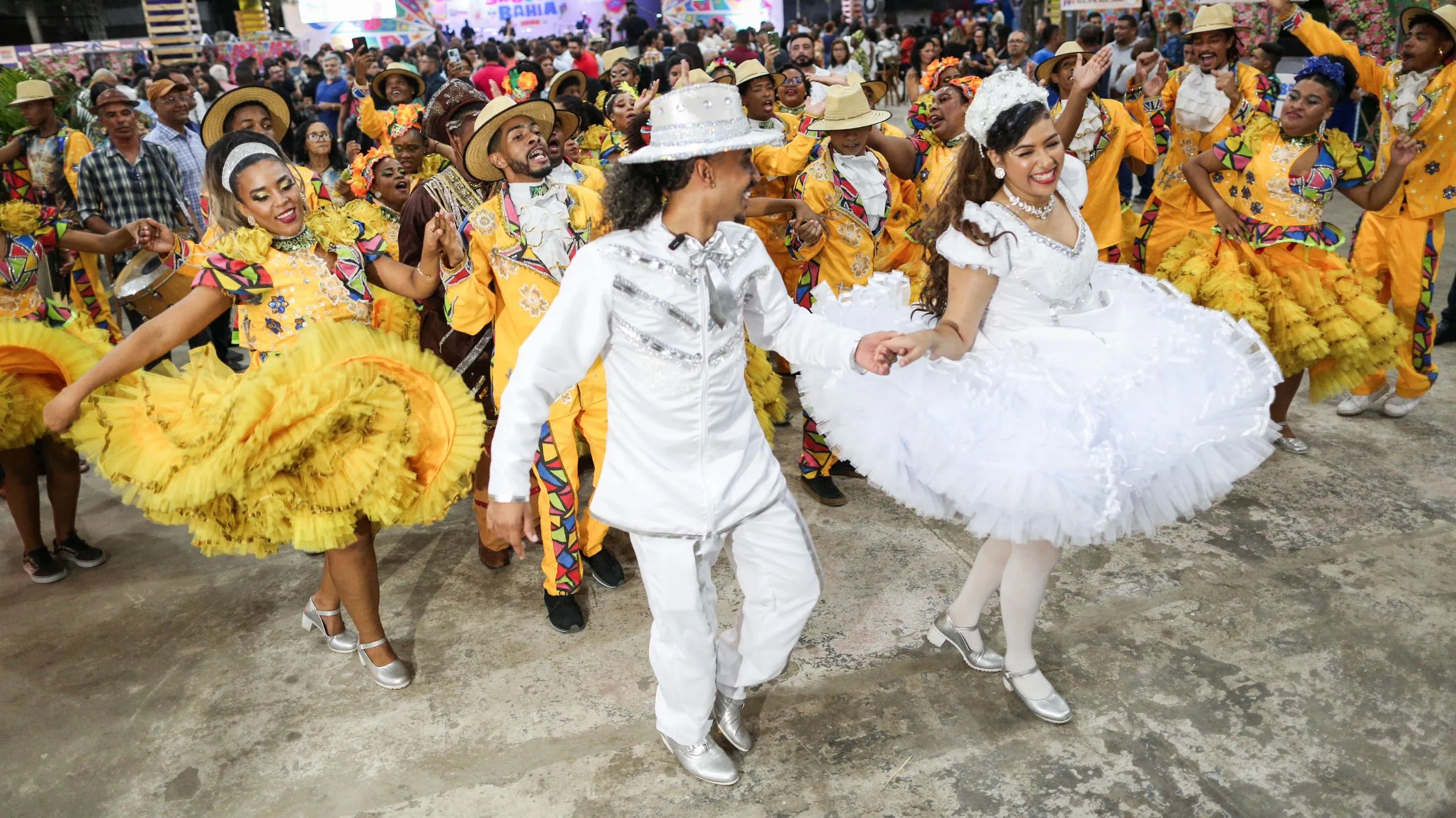 Quadrilha Junina se apresentou no lançamento do São João da Bahia