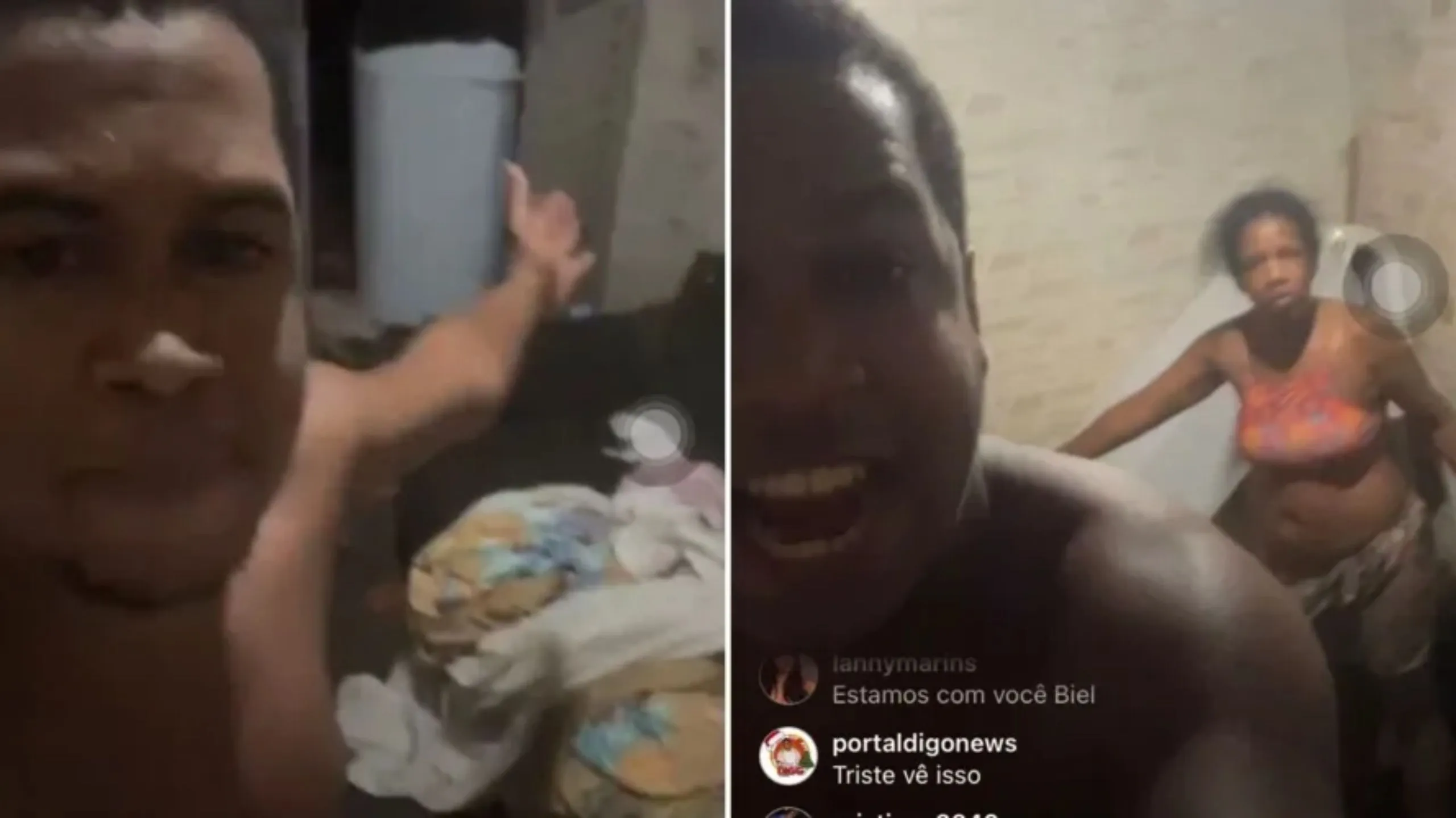 Biel Randal abre live de confusão dentro de casa