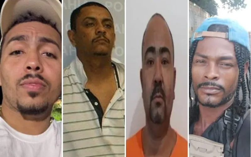 Da esquerda para a direita estão Pablo Escobar, Roceirinho, Mamai e Cachinho
