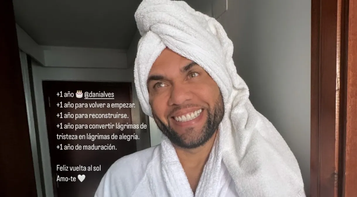 Imagem ilustrativa da imagem Joana Sanz se declara para Daniel Alves em post de aniversário