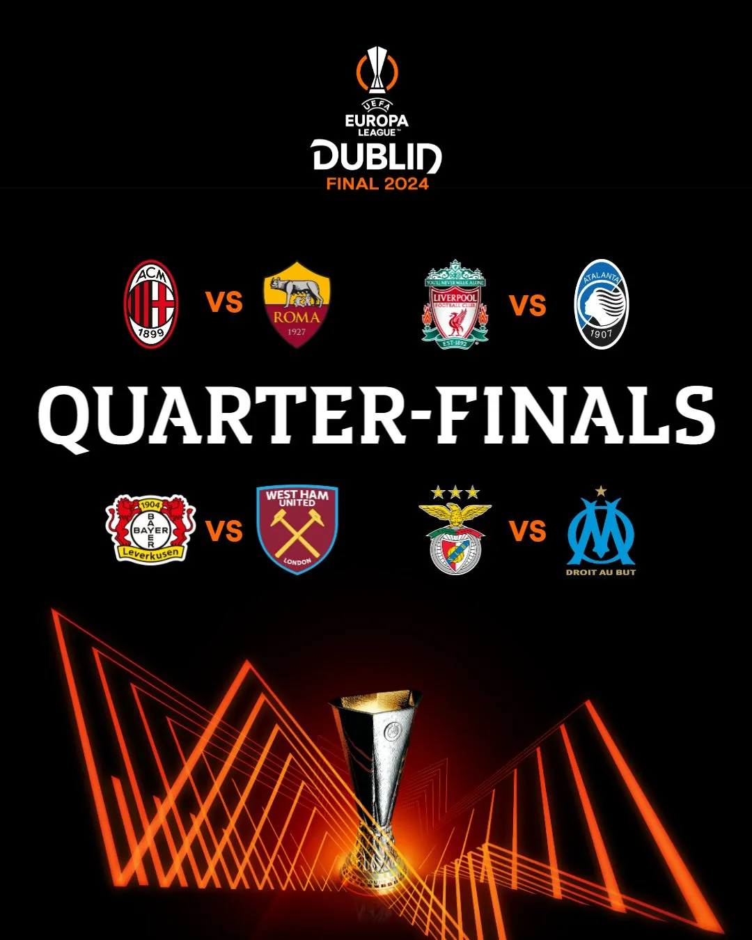 Imagem ilustrativa da imagem Liga Europa define duelos das quartas de final com jogassos