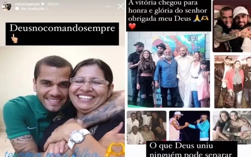 Maria Lúcia tornou pública a festa pela saída do filho