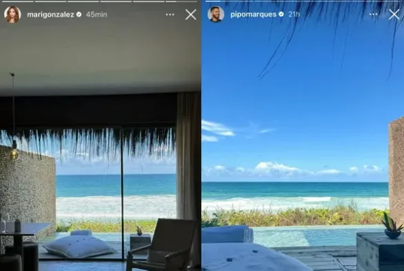 Pipo e Mari estão hospedados no mesmo resort