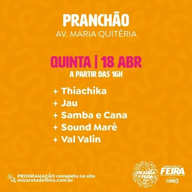 Imagem ilustrativa da imagem Prefeitura de Feira divulga programação completa da Micareta 2024