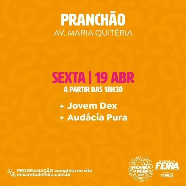 Imagem ilustrativa da imagem Prefeitura de Feira divulga programação completa da Micareta 2024