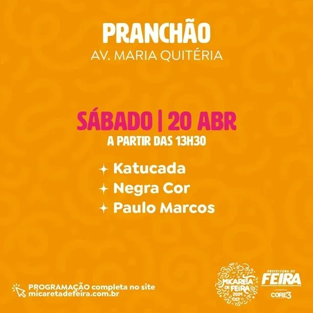 Imagem ilustrativa da imagem Prefeitura de Feira divulga programação completa da Micareta 2024