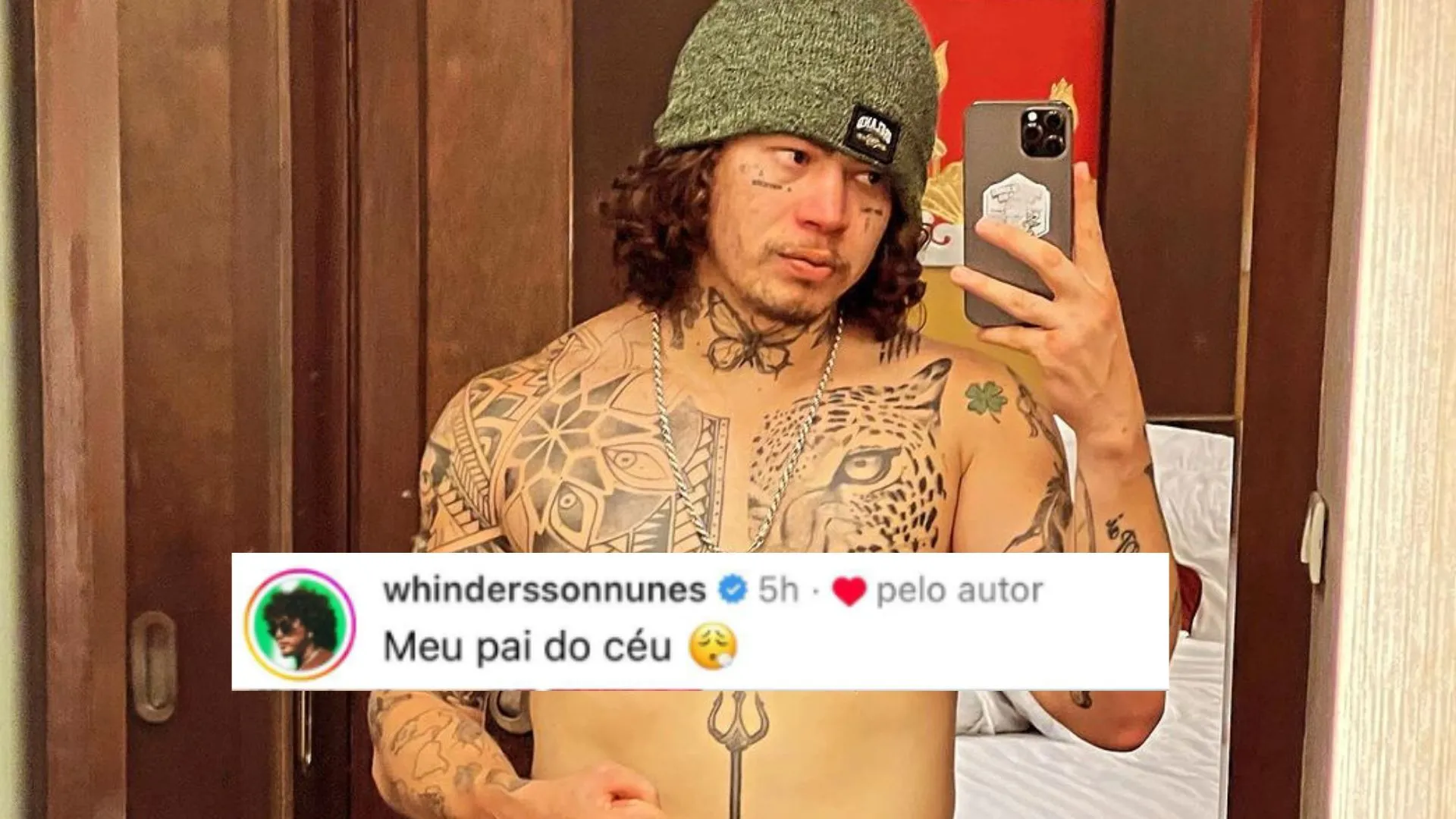 Whindersson deixou esse comentário na foto de Lore