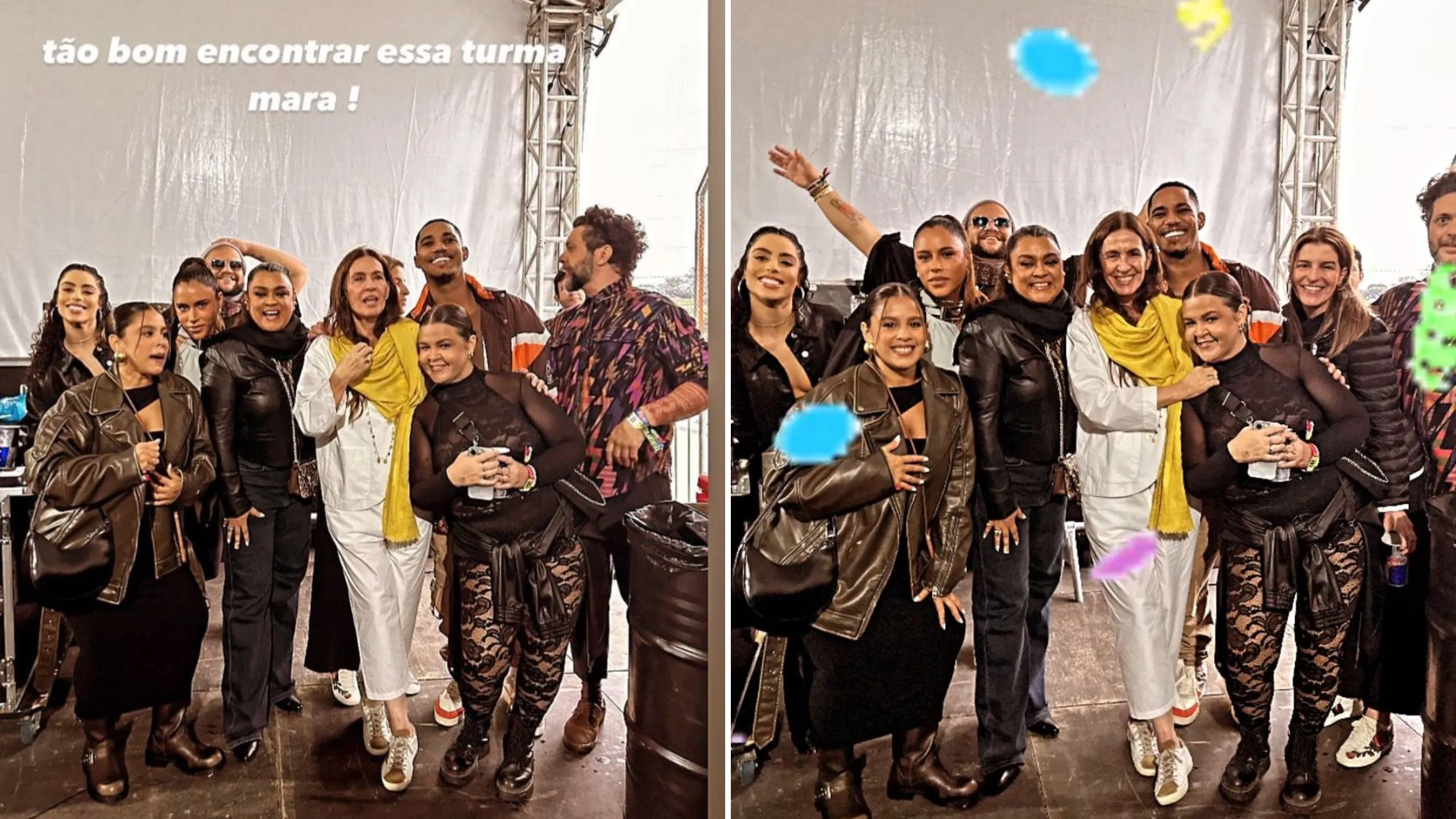 O Kannalha tira foto com a família Gil e amigos