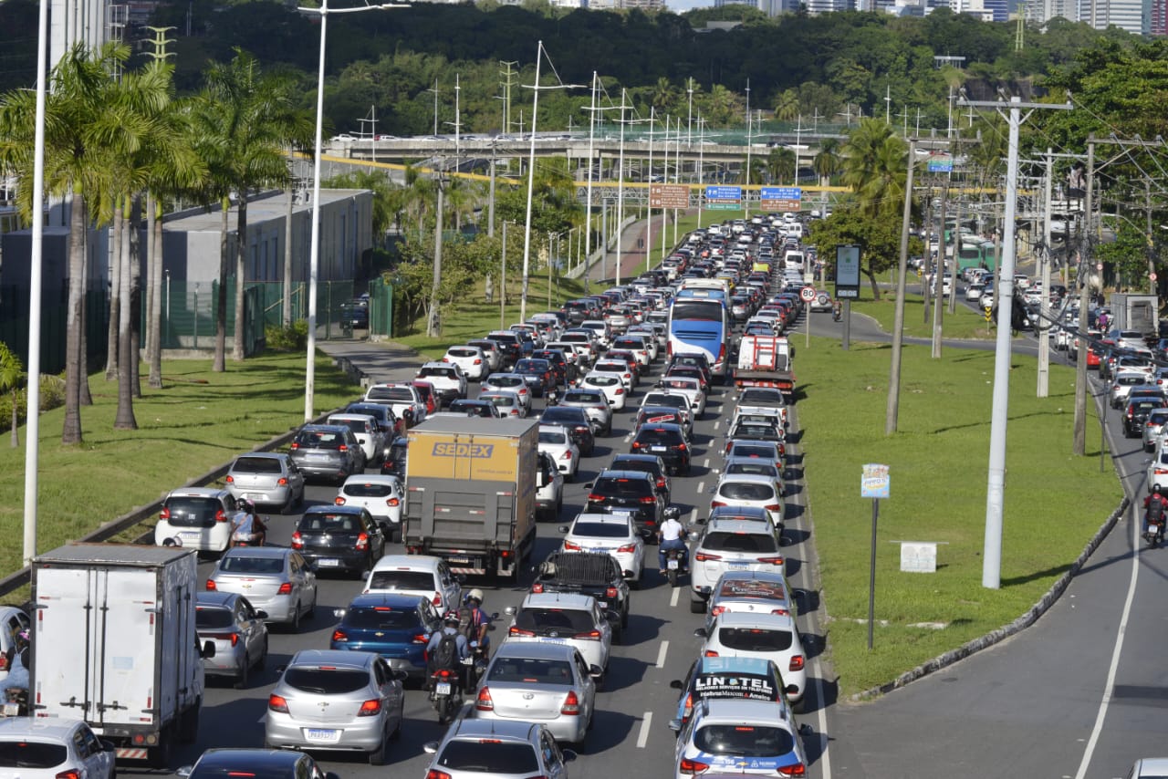 Trânsito ficou congestionado