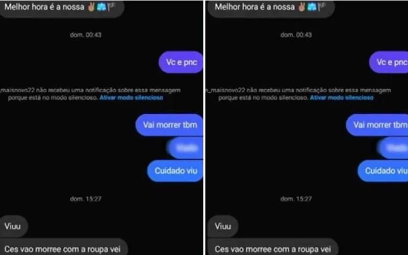 O Portal MASSA! obteve prints de uma suposta conversa entre João e suspeitos do bonde