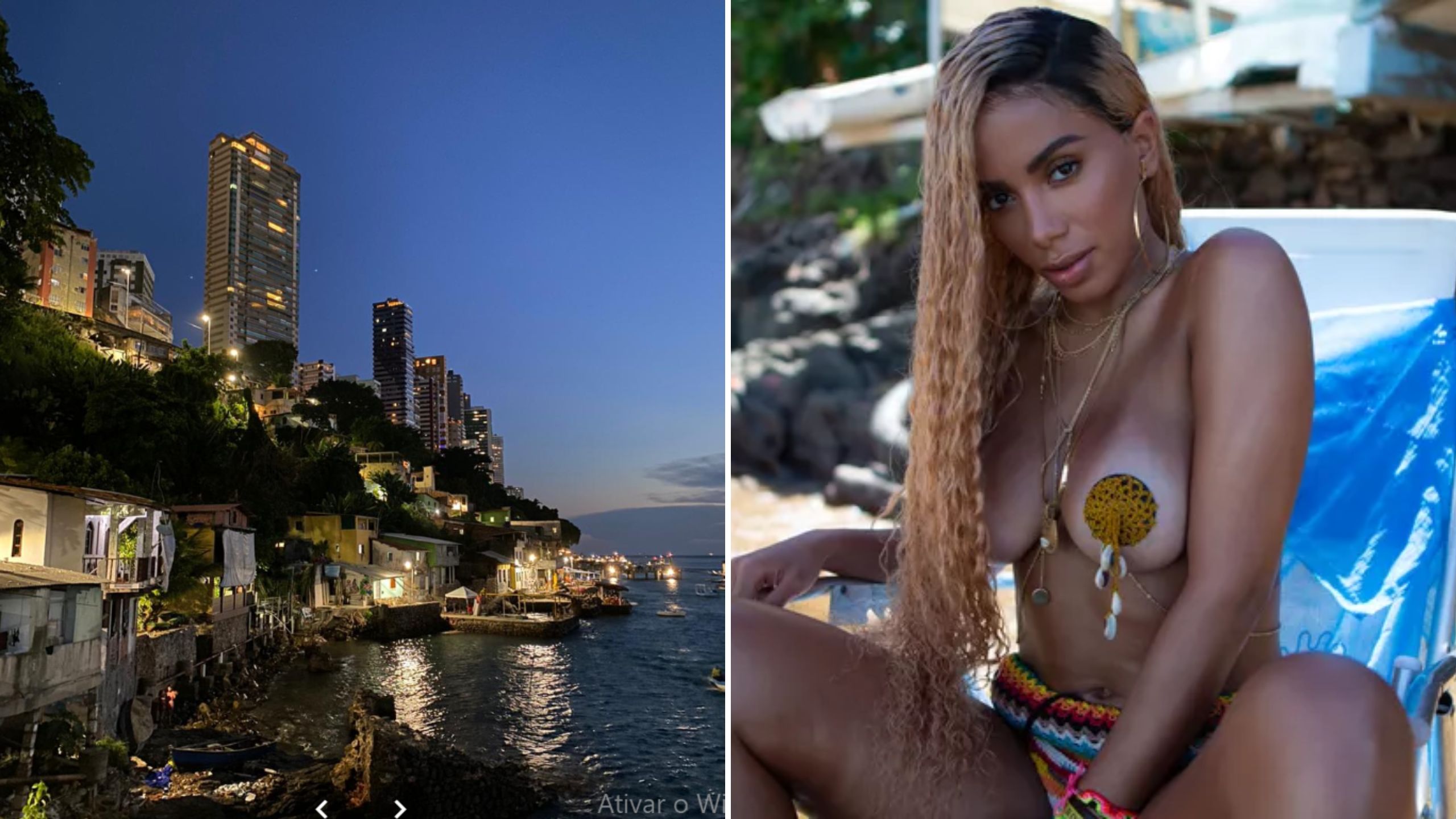 Anitta já visitou a Gamboa de Baixo durante gravação de clipe em Salvador