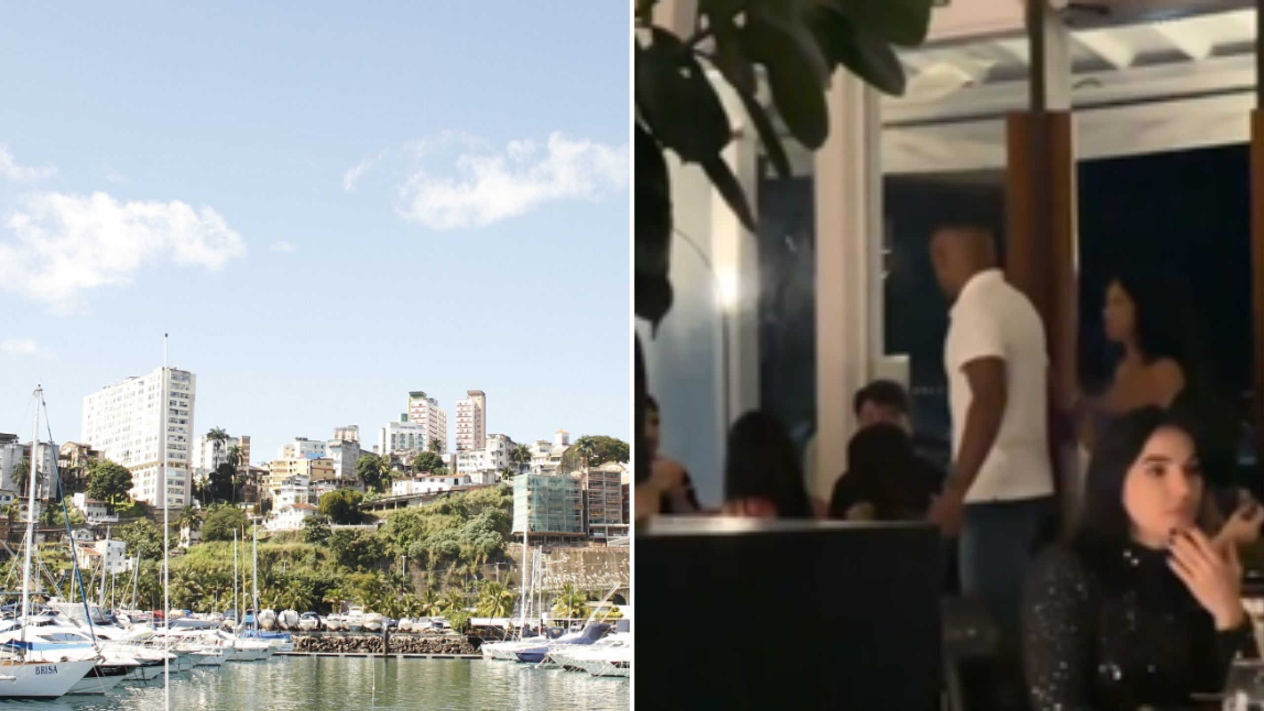 Davi foi visto jantando com blogueira em restaurante na Bahia Marina